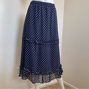 1.State 2X Navy blue polkadot skirt new with tag